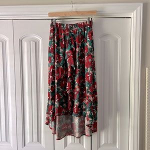 Anthropologie high to low skirt with pockets